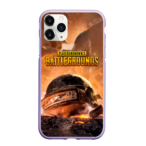 Чехол iPhone 11 Pro матовый PlayerUnknowns Battlegrounds / 3D-Светло-сиреневый – фото 1