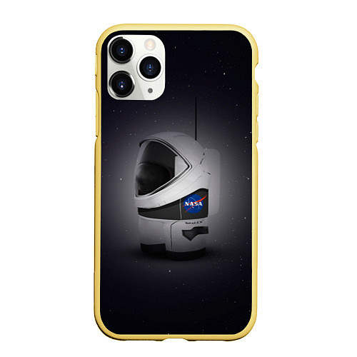 Чехол iPhone 11 Pro матовый Among Us SpaceX / 3D-Желтый – фото 1
