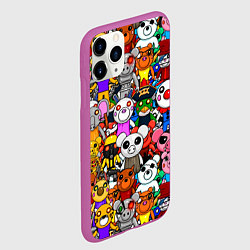 Чехол iPhone 11 Pro матовый ROBLOX PIGGY, цвет: 3D-фиолетовый — фото 2