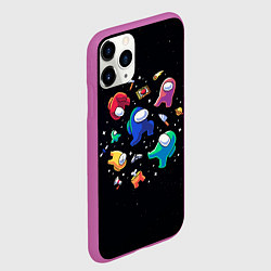 Чехол iPhone 11 Pro матовый Among Us, цвет: 3D-фиолетовый — фото 2