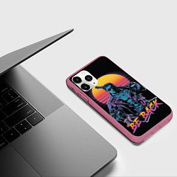 Чехол iPhone 11 Pro матовый I WILL BE BACK TERMINATOR, цвет: 3D-малиновый — фото 2