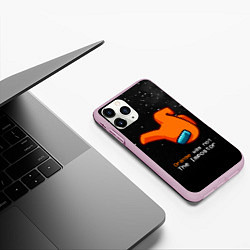 Чехол iPhone 11 Pro матовый AMONG US - Orange, цвет: 3D-розовый — фото 2