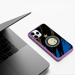 Чехол iPhone 11 Pro матовый Inter Интер, цвет: 3D-фиолетовый — фото 2