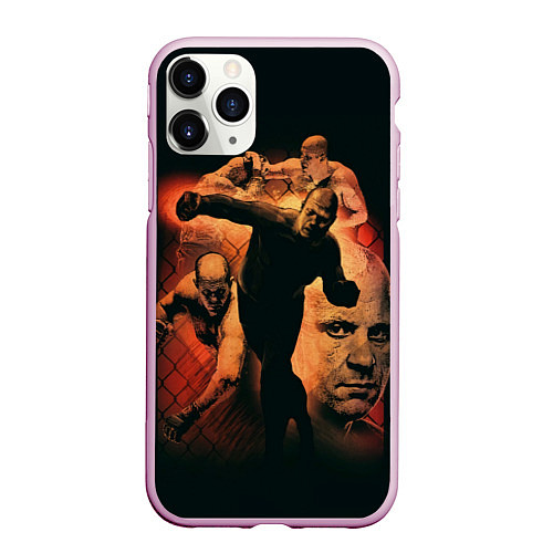 Чехол iPhone 11 Pro матовый Федор Емельяненко Император / 3D-Розовый – фото 1