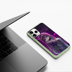 Чехол iPhone 11 Pro матовый Zero Two in mask, цвет: 3D-салатовый — фото 2