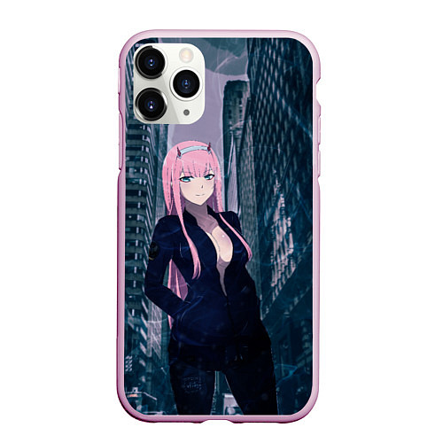 Чехол iPhone 11 Pro матовый Zero Two / 3D-Розовый – фото 1