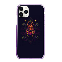 Чехол iPhone 11 Pro матовый PHARAOH, цвет: 3D-сиреневый