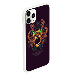 Чехол iPhone 11 Pro матовый LION, цвет: 3D-белый — фото 2