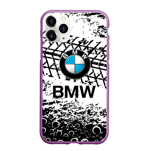 Чехол iPhone 11 Pro матовый BMW / 3D-Фиолетовый – фото 1