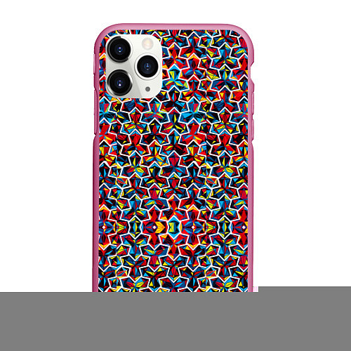 Чехол iPhone 11 Pro матовый COLORS / 3D-Малиновый – фото 1