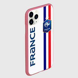 Чехол iPhone 11 Pro матовый СБОРНАЯ ФРАНЦИЯ, цвет: 3D-малиновый — фото 2