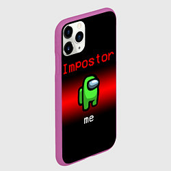 Чехол iPhone 11 Pro матовый AMONG US, цвет: 3D-фиолетовый — фото 2