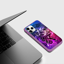 Чехол iPhone 11 Pro матовый Дазай и Чуя, цвет: 3D-фиолетовый — фото 2