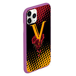 Чехол iPhone 11 Pro матовый CYBERPUNK 2077 VALENTINO, цвет: 3D-фиолетовый — фото 2