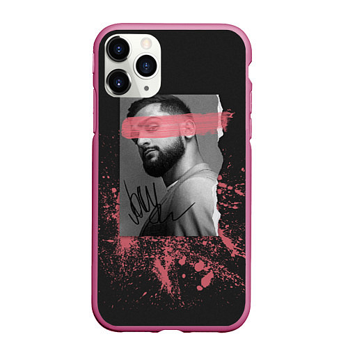 Чехол iPhone 11 Pro матовый JONY / 3D-Малиновый – фото 1