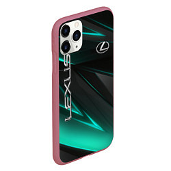 Чехол iPhone 11 Pro матовый Lexus, цвет: 3D-малиновый — фото 2