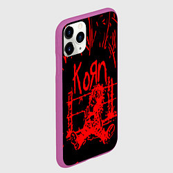 Чехол iPhone 11 Pro матовый Korn, цвет: 3D-фиолетовый — фото 2