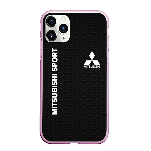 Чехол iPhone 11 Pro матовый MITSUBISHI / 3D-Розовый – фото 1