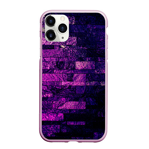 Чехол iPhone 11 Pro матовый Purple-Wall / 3D-Розовый – фото 1