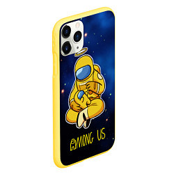Чехол iPhone 11 Pro матовый Among Us Space, цвет: 3D-желтый — фото 2