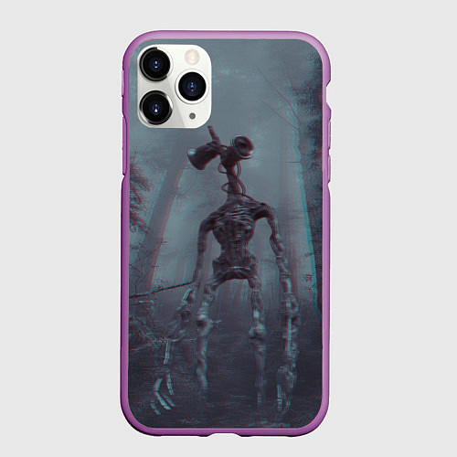 Чехол iPhone 11 Pro матовый Сиреноголовый / 3D-Фиолетовый – фото 1