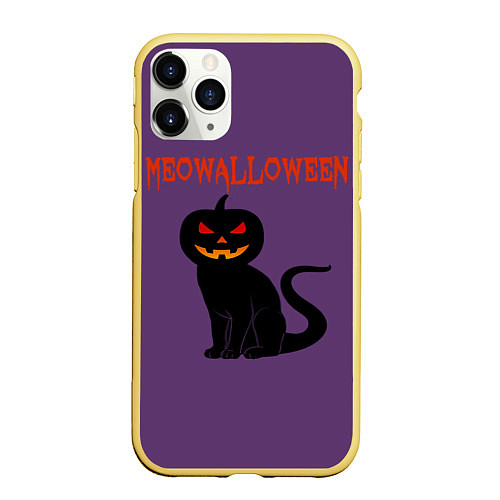 Чехол iPhone 11 Pro матовый MEOWALLOWEN / 3D-Желтый – фото 1