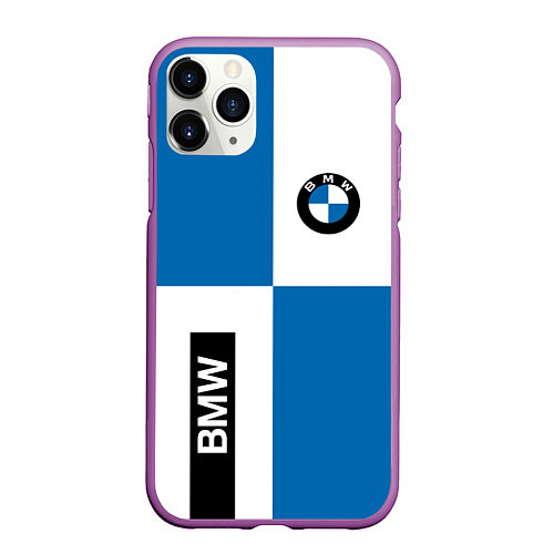 Чехол iPhone 11 Pro матовый BMW / 3D-Фиолетовый – фото 1