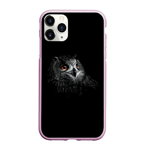 Чехол iPhone 11 Pro матовый Сова / 3D-Розовый – фото 1