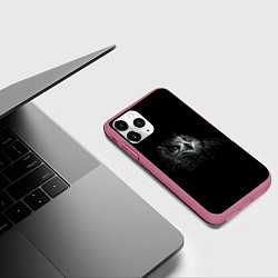 Чехол iPhone 11 Pro матовый Сова, цвет: 3D-малиновый — фото 2