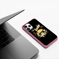 Чехол iPhone 11 Pro матовый Bendy And The Ink Machine, цвет: 3D-малиновый — фото 2