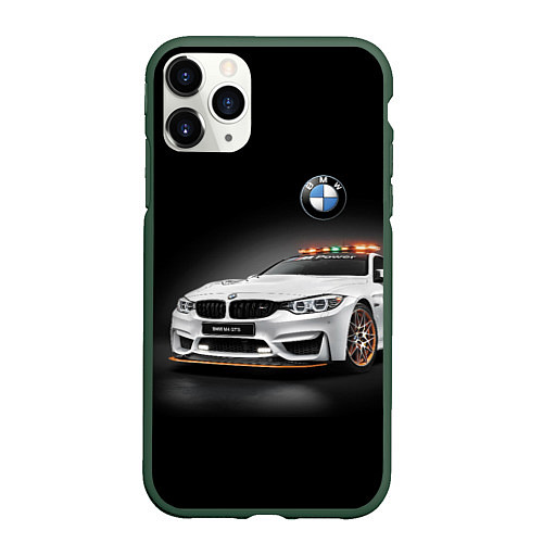 Чехол iPhone 11 Pro матовый Safety car / 3D-Темно-зеленый – фото 1