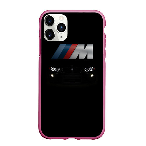 Чехол iPhone 11 Pro матовый BMW M / 3D-Малиновый – фото 1