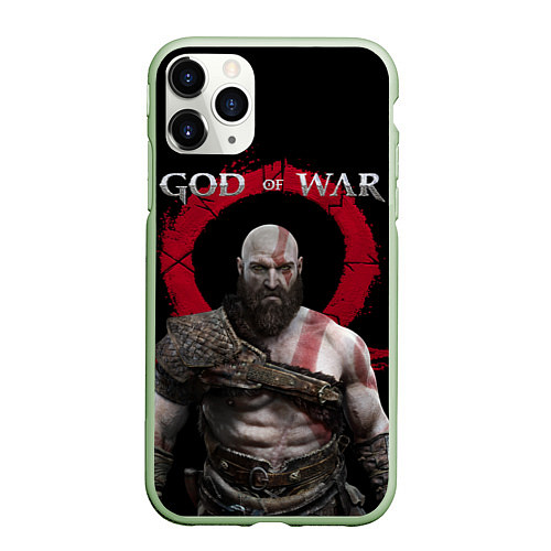 Чехол iPhone 11 Pro матовый God of War / 3D-Салатовый – фото 1