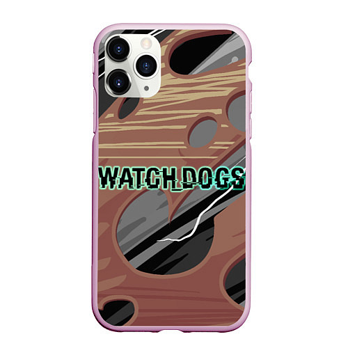 Чехол iPhone 11 Pro матовый Watch Dogs / 3D-Розовый – фото 1