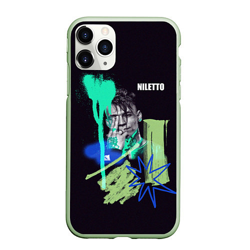 Чехол iPhone 11 Pro матовый Niletto / 3D-Салатовый – фото 1