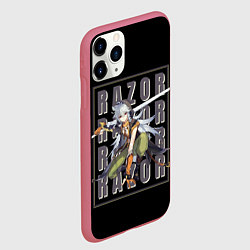 Чехол iPhone 11 Pro матовый Genshin Impact, цвет: 3D-малиновый — фото 2