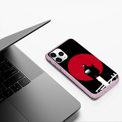 Чехол iPhone 11 Pro матовый Among Us X ИТАЧИ НАРУТО, цвет: 3D-розовый — фото 2
