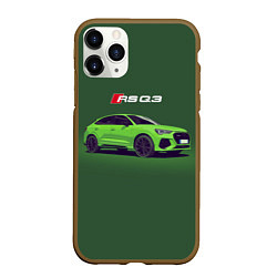 Чехол iPhone 11 Pro матовый AUDI RS Q3 Z, цвет: 3D-коричневый