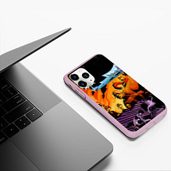 Чехол iPhone 11 Pro матовый The Umbrella Academy КОМИКСЫ, цвет: 3D-розовый — фото 2