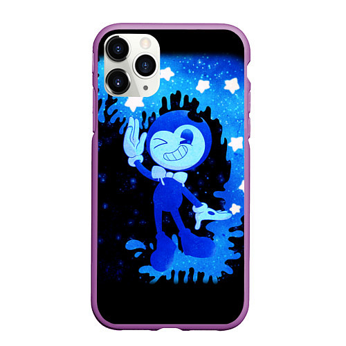 Чехол iPhone 11 Pro матовый Bendy And The Ink Machine / 3D-Фиолетовый – фото 1