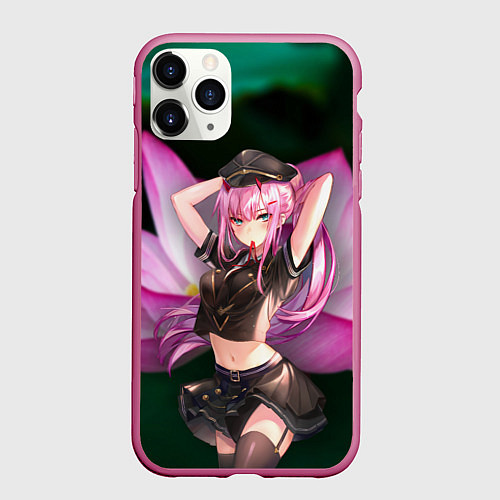 Чехол iPhone 11 Pro матовый Zero Two / 3D-Малиновый – фото 1