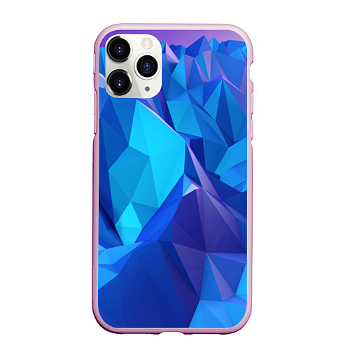 Чехол iPhone 11 Pro матовый NEON CRYSTALLS / 3D-Розовый – фото 1