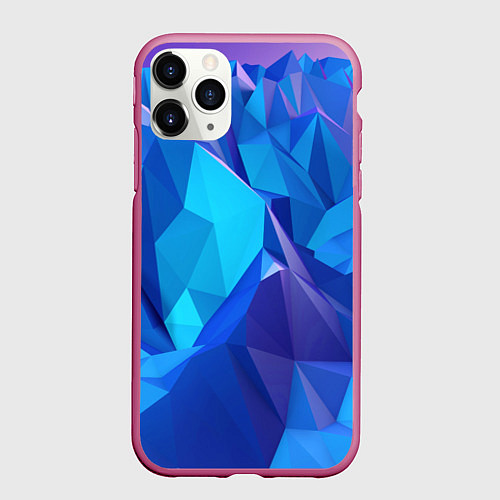 Чехол iPhone 11 Pro матовый NEON CRYSTALLS / 3D-Малиновый – фото 1