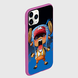 Чехол iPhone 11 Pro матовый One Piece Тони Чоппер, цвет: 3D-фиолетовый — фото 2