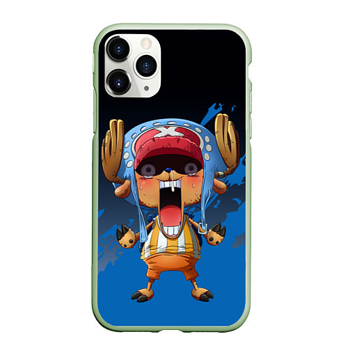 Чехол iPhone 11 Pro матовый One Piece Тони Чоппер / 3D-Салатовый – фото 1