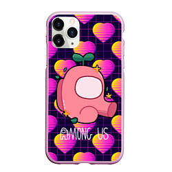 Чехол iPhone 11 Pro матовый Among Us Girl, цвет: 3D-розовый