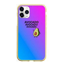 Чехол iPhone 11 Pro матовый Авокадо, цвет: 3D-желтый