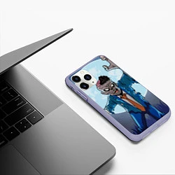 Чехол iPhone 11 Pro матовый Ночь зомби, цвет: 3D-светло-сиреневый — фото 2