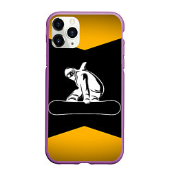 Чехол iPhone 11 Pro матовый Сноубордист