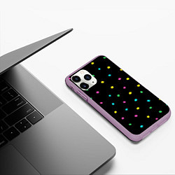 Чехол iPhone 11 Pro матовый Конфетти, цвет: 3D-сиреневый — фото 2